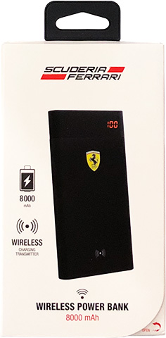 フェラーリ ワイヤレス充電機能付き モバイルバッテリー（8000mAh ...