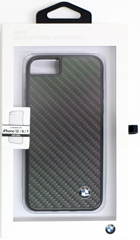 BMW iPhone SE(第3世代)/(第2世代)用 リアルカーボン 背面ケース